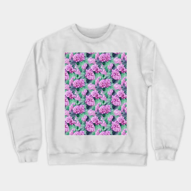 Hydrangea allover Crewneck Sweatshirt by Remotextiles